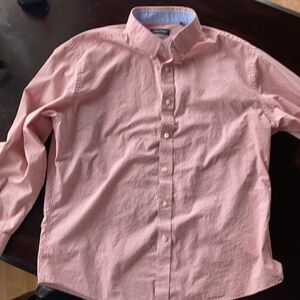 Nautica Men’s Long sleeve button down red white and blue shirt size 17 1/2 34/35